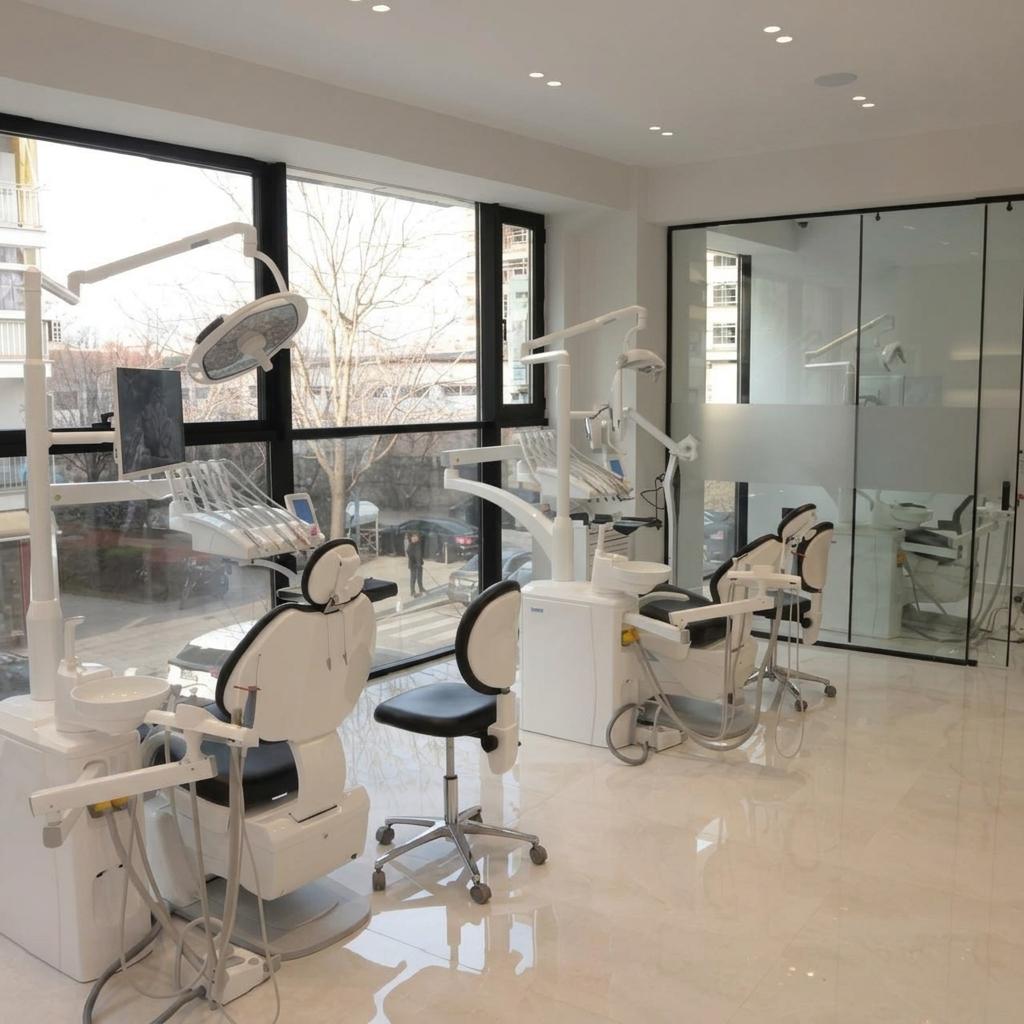 Spacious treatment area with multiple modern dental chairs